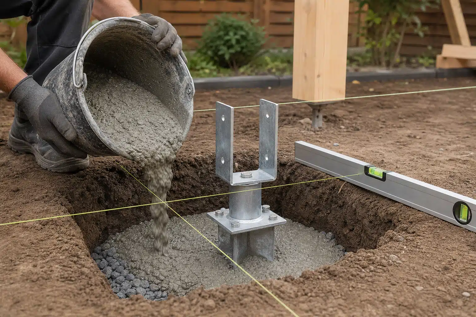 Punktfundament mit H-Anker