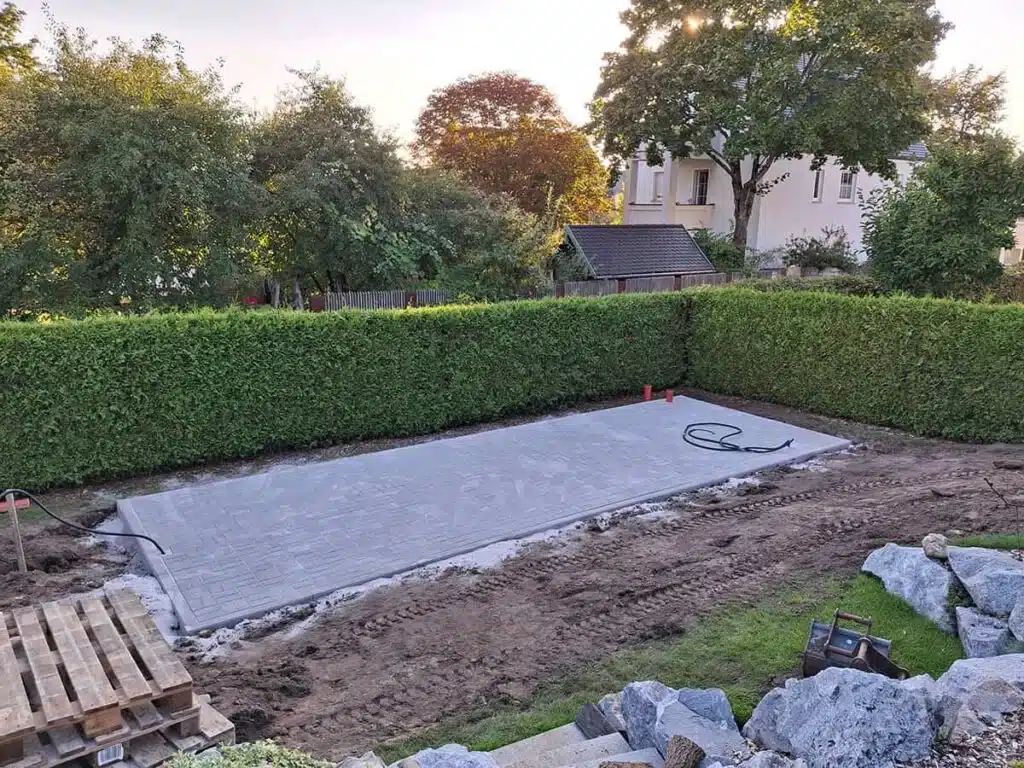 gehwegplatten als fundament