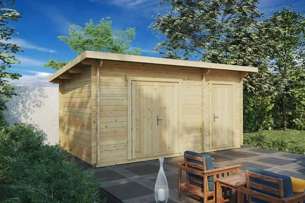Großes Gerätehaus aus Holz