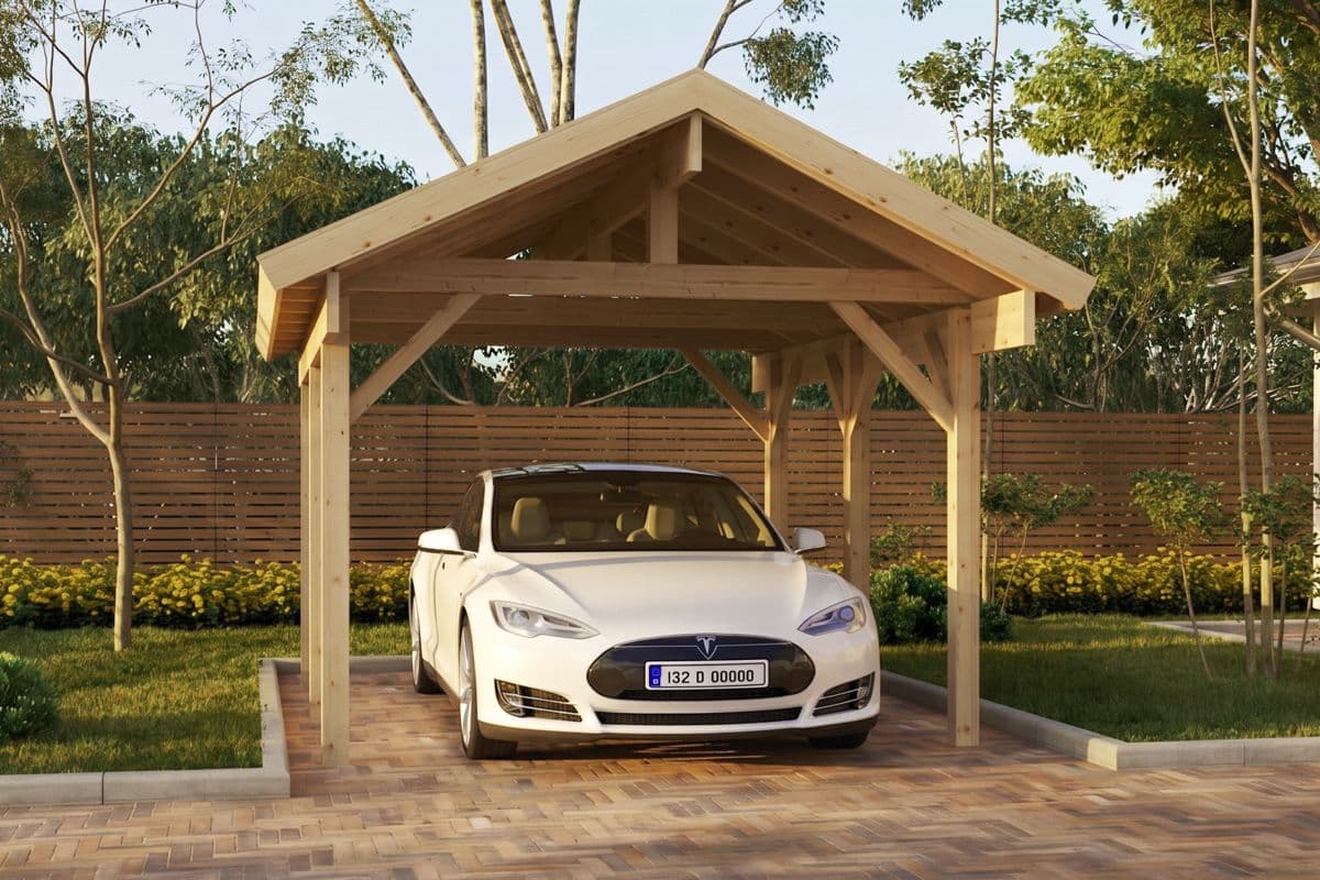 Holz-Carport-Bausatz 4x5m - für ein Auto