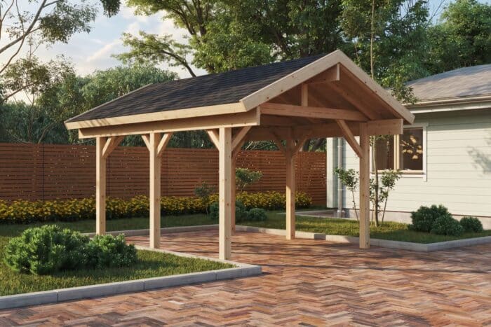 Holz-Carport-Bausatz 4x5m - für ein Auto