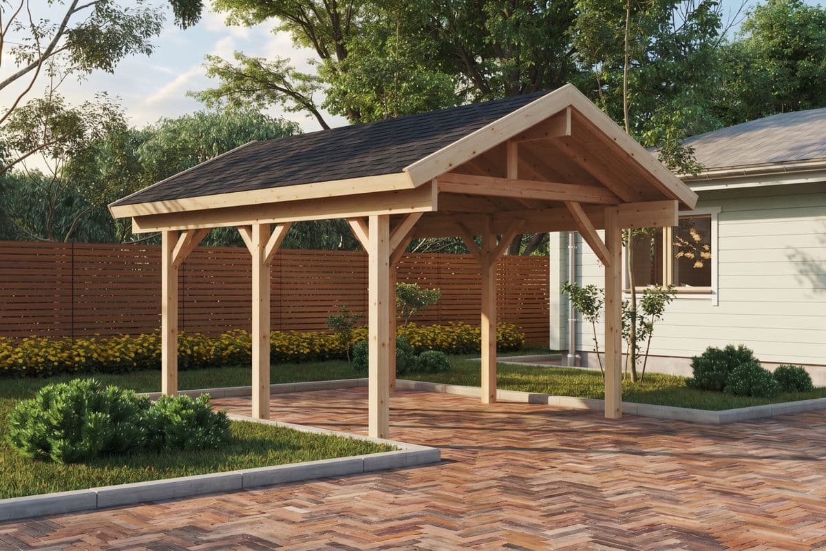 Holz-Carport-Bausatz 4x5m - für ein Auto