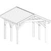Holz-Carport-Bausatz "Henley" 4x5m