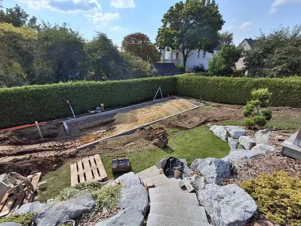 Schotterbett fürs Fundament