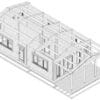 Einzelstück, B-Ware: Holzhaus "Bergen" 13x6 m / 88mm Brettschichtholz, inklusive Wandisolierung